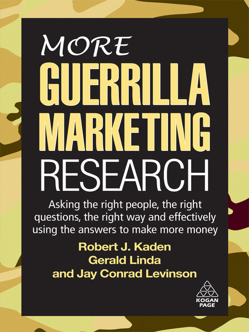 Cover image for More Guerrilla Marketing Research
